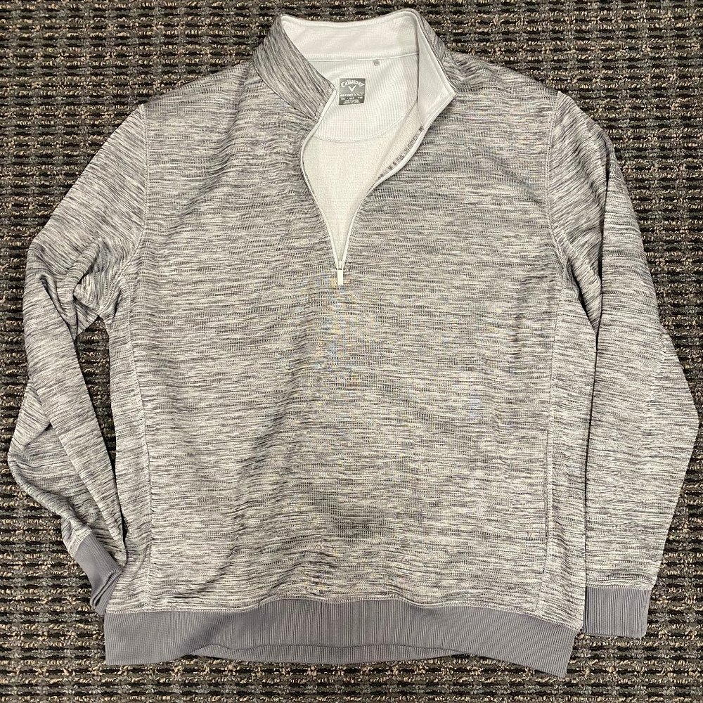 Callaway Golf Heather Grey Quarter Zip Sweater XXL